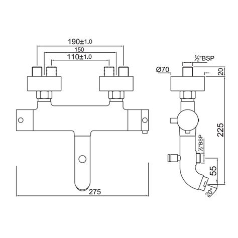 Jaquar Faucets Thermostatic Mixers Flr Exposed Bath Shower Mixer