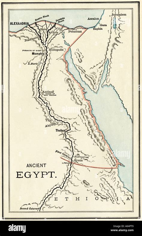 Ancient Egyptian Cities Map