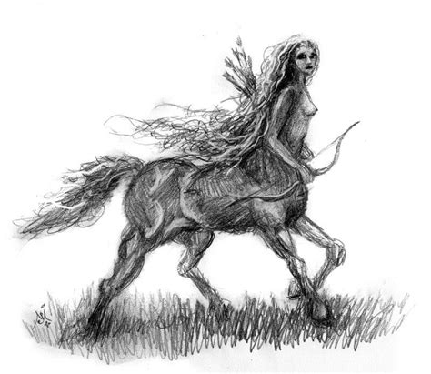 Centaur Illustration Female Centaur Greek Paintings Art