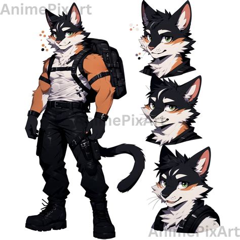 Exclusive 1x Fursona Adopt Seb Furry Adopt Reference Sheet Furry