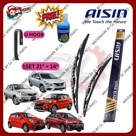 Aisin Japan Front Wiper Blade Set Perodua Axia Bezza Ativa