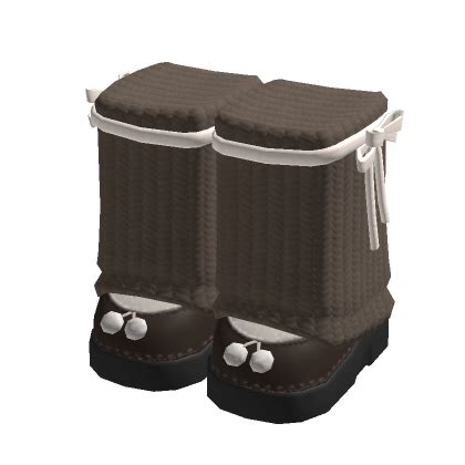 Leg Warmers W Pom Platform Brown Roblox