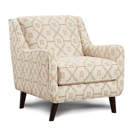 Transitional Coral Chenille Arm Chair Furniture Of America SM5167 CH