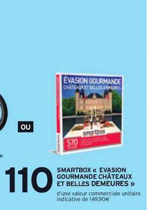 Promo Smartbox évasion Gourmande Châteaux Et Belles Demeures chez