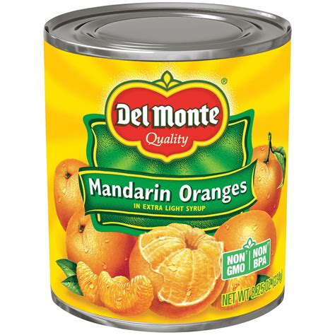 Del Monte Mandarin Oranges In Light Syrup 825 Oz Can