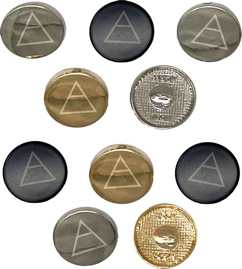 Triangle Witch Symbol Air Wicca Element 06 15mm Round Metal Shank Buttons For