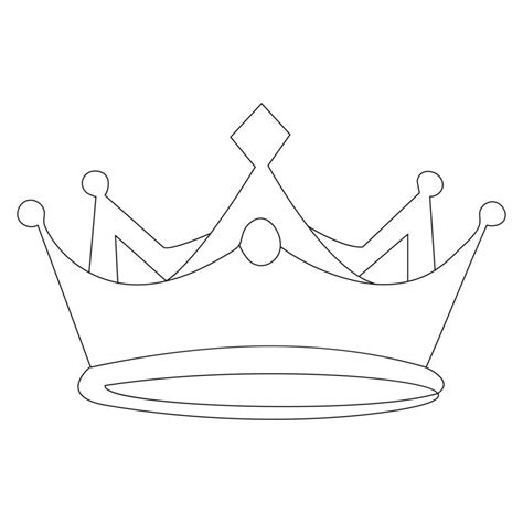 Single line continuous drawing of king crown outline vector ...