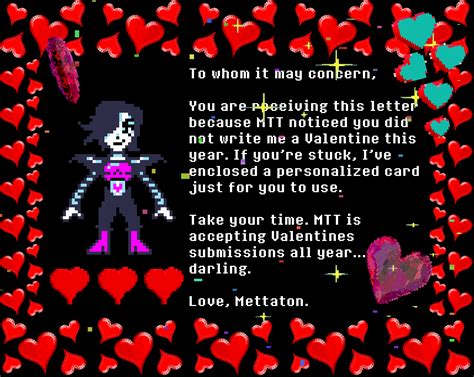 All The Undertale Deltarune Valentine Cards Lemmy World