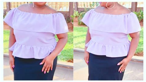 How To Cut And Sew An Offshoulder Cape Blouse Top Design Youtube