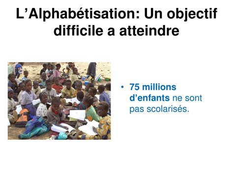 Ppt Promotion De Lalphab Tisation Dans Le Monde Le R Le De L