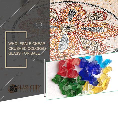 Crushed Colored Glass Chips For Craft With Different Colors Bsgglasschip