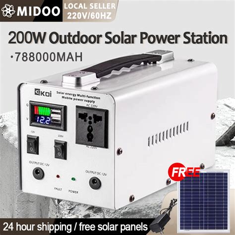 Midoo 220v 200w Power Station 78800mah Multi Function Portable Big Capacity Solar Generator