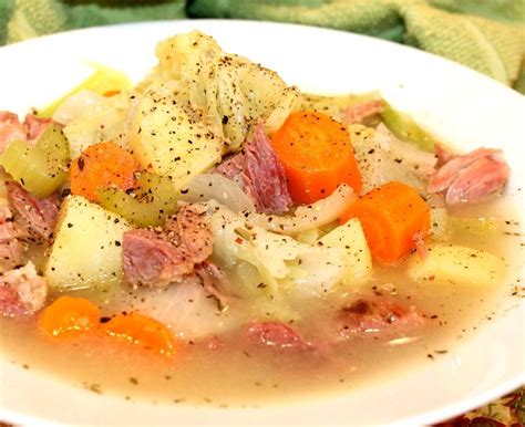 Slow Cooker Ham Potatoes Cabbage And Carrots