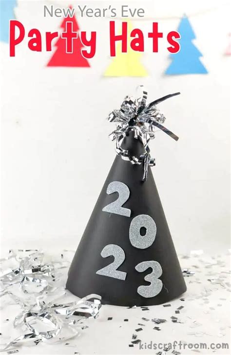 New Year's Eve Party Hats - Kids Craft Room