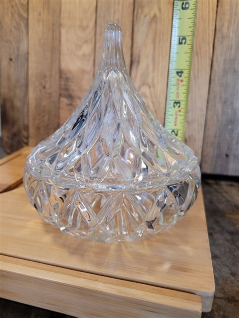 Godinger Crystal Famous Hersheys Kiss Crystal Candy Dish Etsy