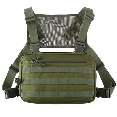 Sac à dos de poitrine tactique militaire Hip Hop pour hommes sac