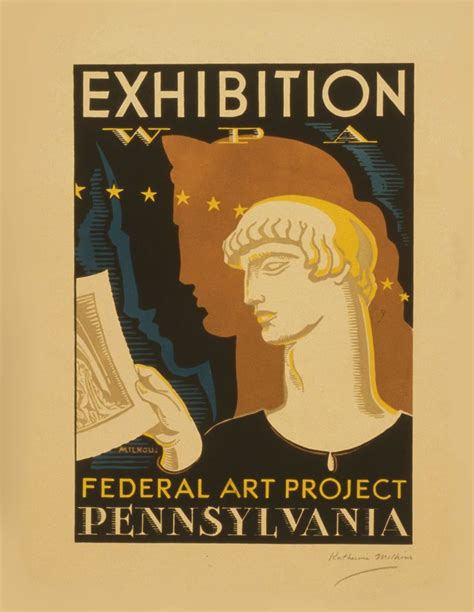 Exhibition Wpa Federal Art Project Pennsylva Vintage Poster Art Art