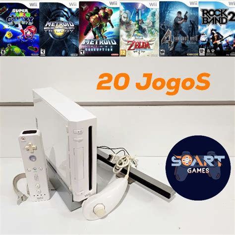 Nintendo Wii Desbloqueado Destravado Jogos Shopee Brasil