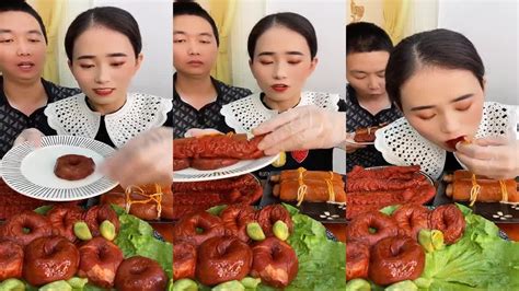 Asmr Mukbang Eating Show Roasted Pork Roasted Vegetable Yummy