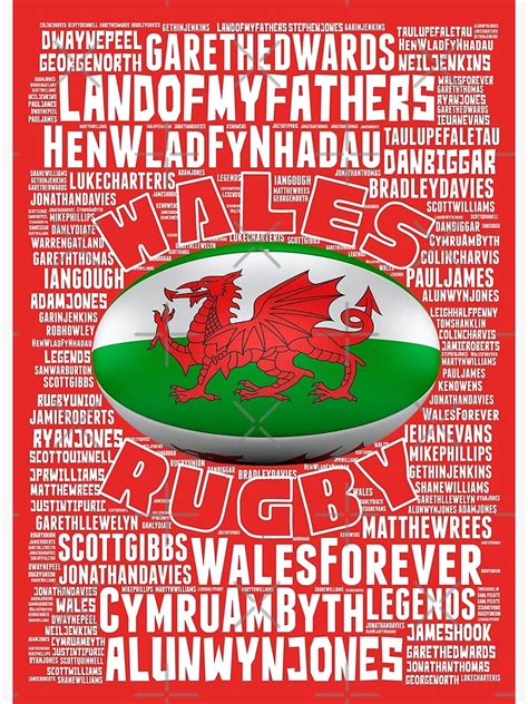 "Wales Rugby Legends" Poster for Sale by TheIcons | Redbubble