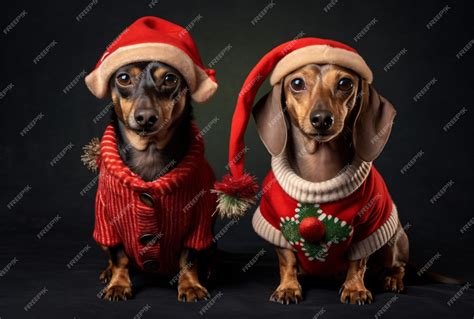 Premium AI Image | Dogs dressed in Christmas themed costumes prepare ...