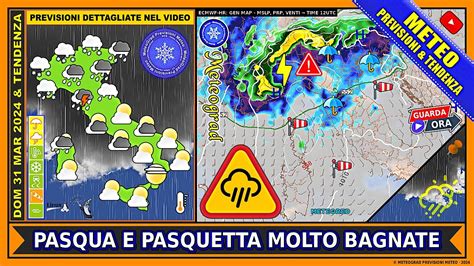 METEO Pasqua e Pasquetta con Piogge e Temporali Dove Pioverà Di Più