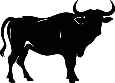 bull black silhouette 38100188 Vector Art at Vecteezy