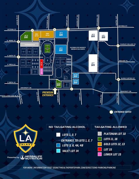 Event Schedule and Guide for Dignity Health Sports Park 18