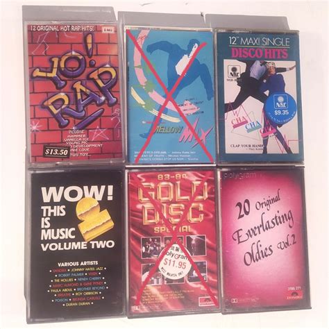 VINTAGE Cassettes Kaset Tapes COMPILATION RETRO WALKMAN MUSIC 60s 70s