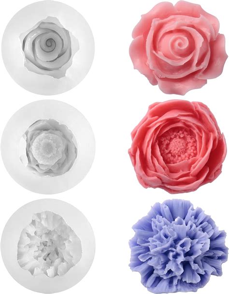 Penobon Forma Di Fiori Stampo Per Candele In Silicone Per Realizzare