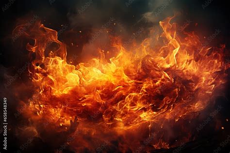 Realistic fire background Stock Photo | Adobe Stock