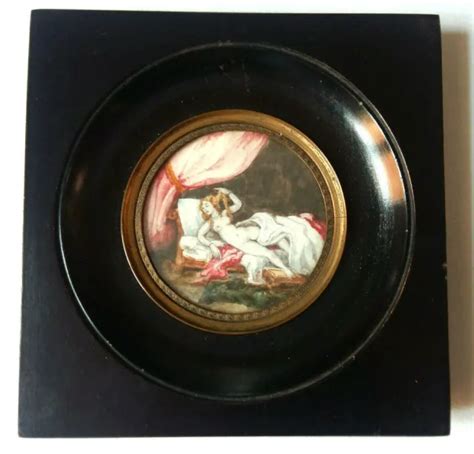 Peinture Miniature Xix Me Femme Nue Allong E D Ap Viger Du Vigneau