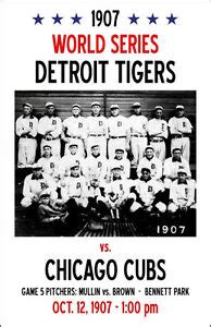 1907 World Series Poster - Tigers vs. Cubs | eBay