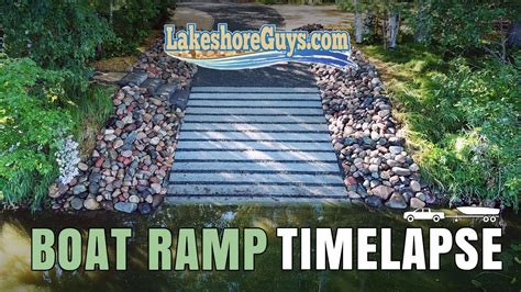 Boat Ramp Construction On Lake Shoreline Start To Finish Youtube