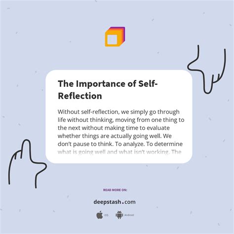 The Importance of Self-Reflection - Deepstash 
