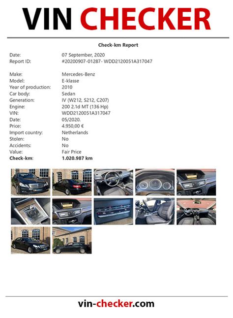 vin checker vehicle history report