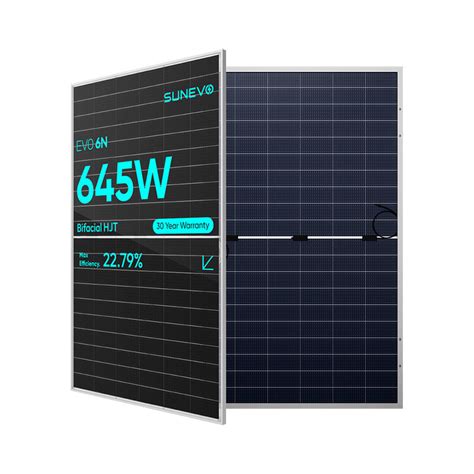 Evo 6n Hjt Half Cut Solar Panels 640w 645w 182mm High Efficiency Bipv Pv Module China Solar