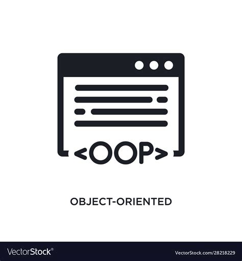 Object-oriented programming isolated icon simple Vector Image