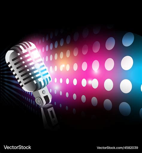 Mic background Royalty Free Vector Image - VectorStock