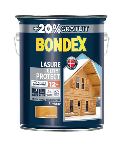 Bondex Lasure Ultim Proctec 12ans Chene Clair 6l Bricorama