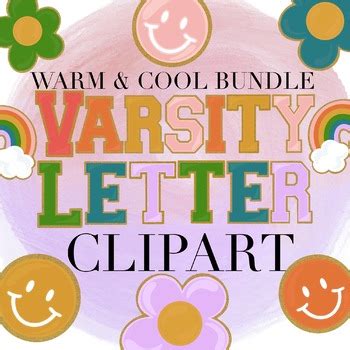 Varsity Letters Clipart Bundle by Taracotta Sunrise | TPT