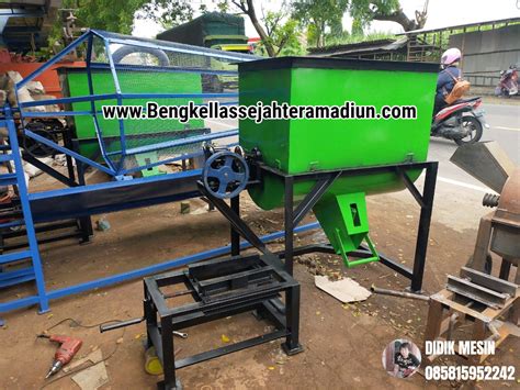 Mesin Mixer Pakan Ternak Kap 150 Kg Tanpa Penggerak Bengkel Las