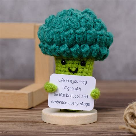 Crochet Positive Vegetable Cute Crochet Desk Decoration Carrot