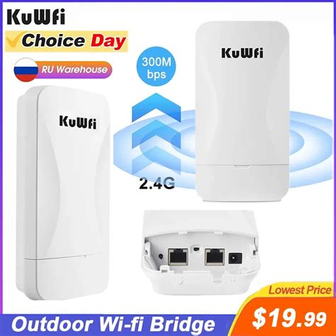 Kuwfi Pont Sans Fil G Mbps Ext Rieur Cpe Signal Wi Fi Ptp Longue