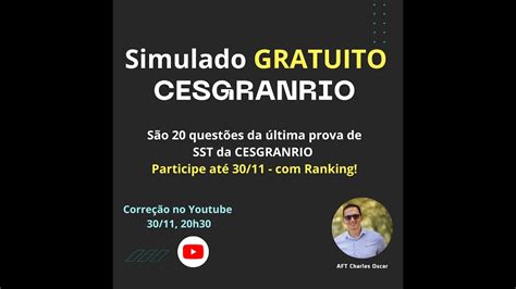 Cesgranrio Para Aft Corre O Da Ltima Prova De Sst Youtube