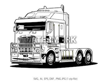 Semi Truck Kenworth T 660 Svg Ai Eps Png Color Layers Etsy