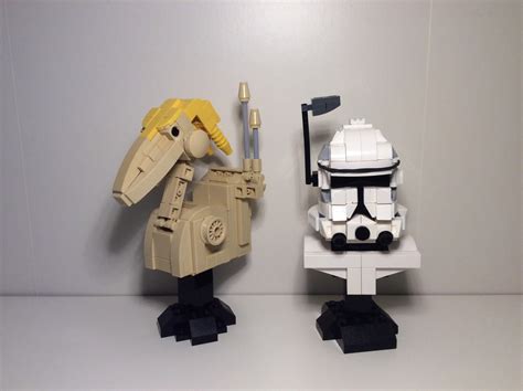 Heres My Mocs Of A Clone Trooper And Battle Droid Commander Busts