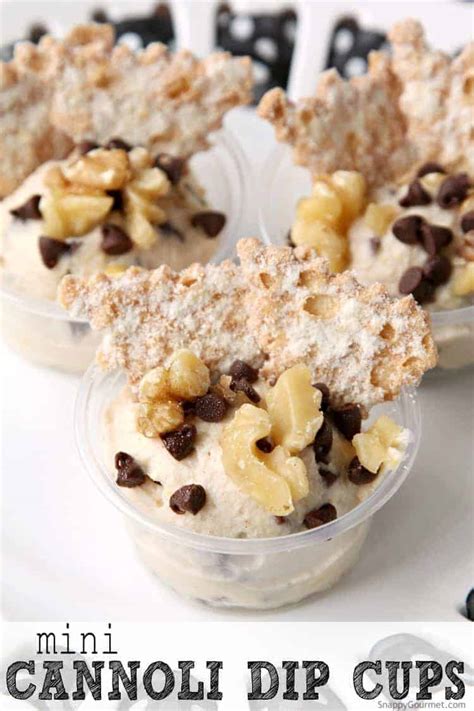 Mini Cannoli Dip Cups Recipe Snappy Gourmet