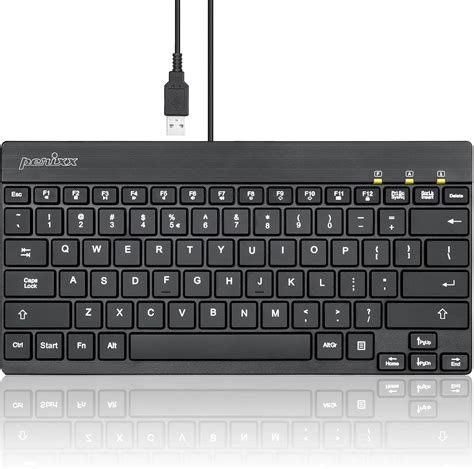 Perixx PERIBOARD 326 Mini Teclado USB Retroiluminado Con Cable Con