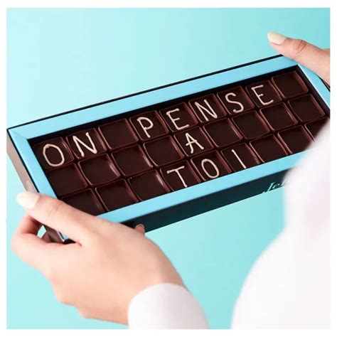 Boite Messages Chocolats Au Lait Noir